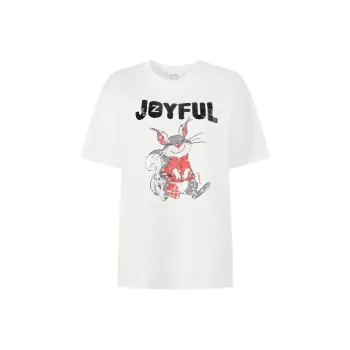 JZ. ANNAKRO Drop Shoulder Sleeve T Shirt Women's Raw White