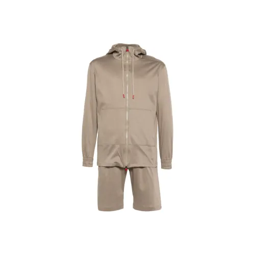 KITON Cotton Hoodie And Shorts Set
