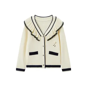 EICHITOO Sweater Women's Ecru Trim