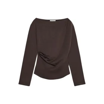 ZARA T Shirt Women's Deep Eggplant Purple