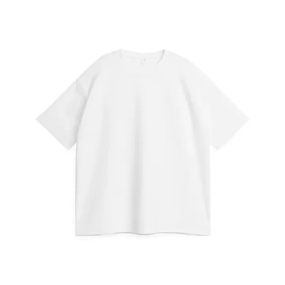 ARKET FW23 Drop Shoulder Sleeve T-Shirt Women's White-0