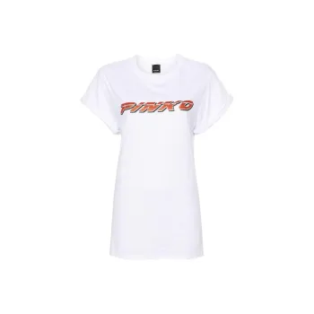 PINKO Logo Printed Crewneck T Shirt