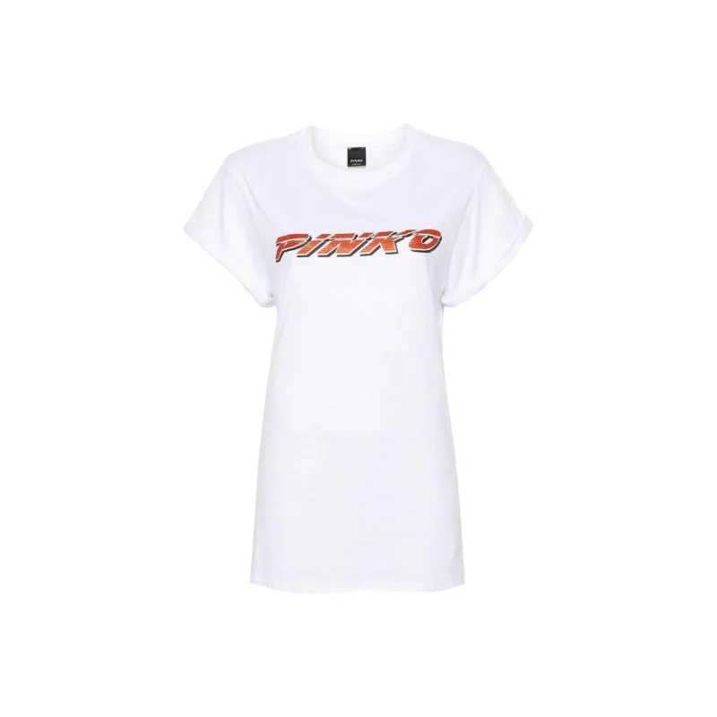PINKO Logo Printed Crewneck T Shirt-0