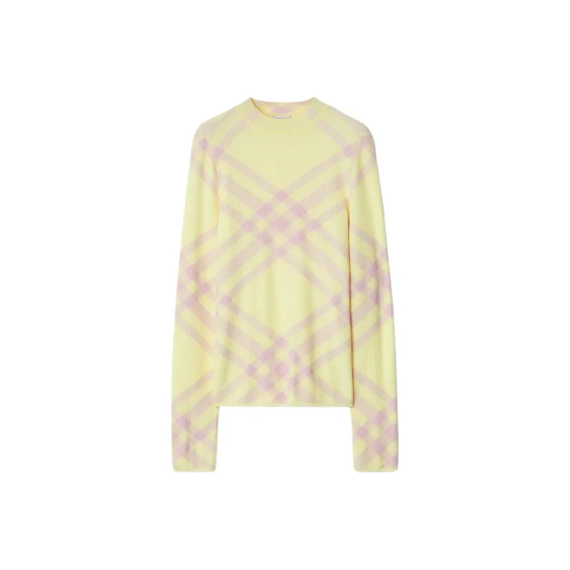 Burberry Check pattern Ribbed Jumper-0