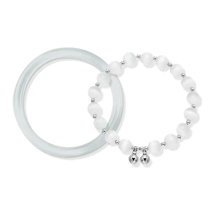 Inkopper Glass Cat Eye Bracelets Women's-0