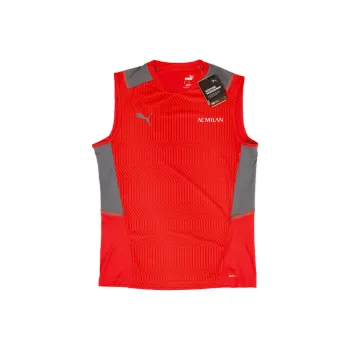 PUMA AC Milan Puma Training Vest Soccer Jersey Unisex Red