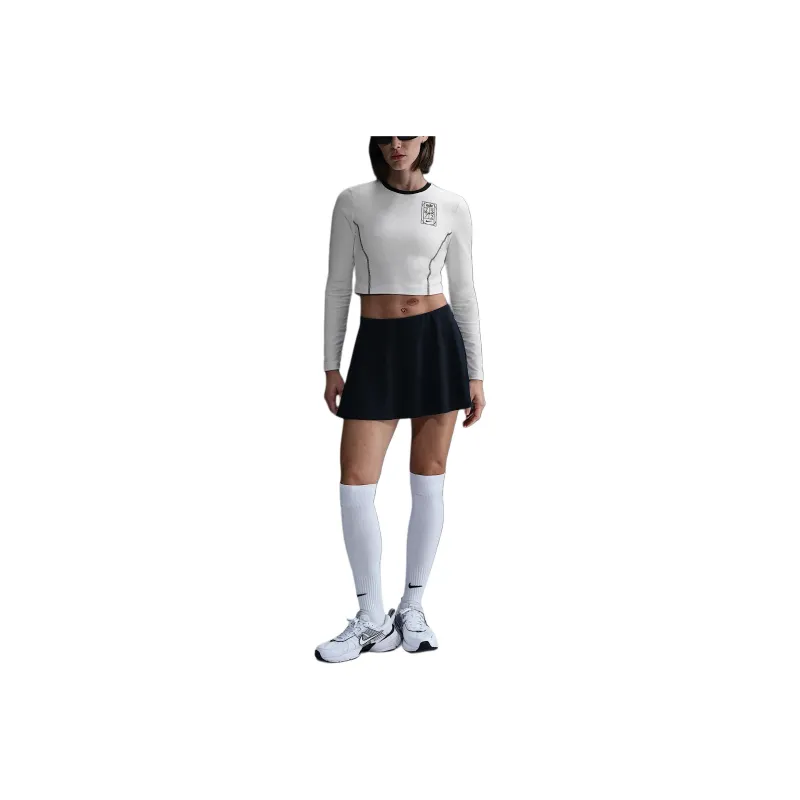 Nike SportswearCourt Manches Longues Pour Femme Crop Tops Women's White-0