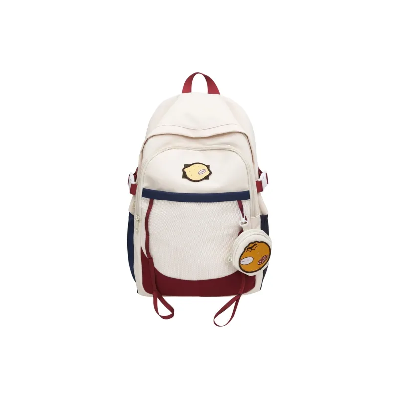 Dusen Kangaroo Nylon Backpack Unisex Black/Red/Orange/Khaki/Green-3
