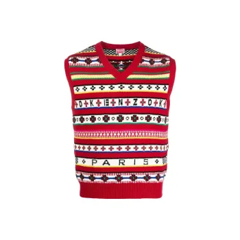 KENZO Logo Jacquard Knit Vest
