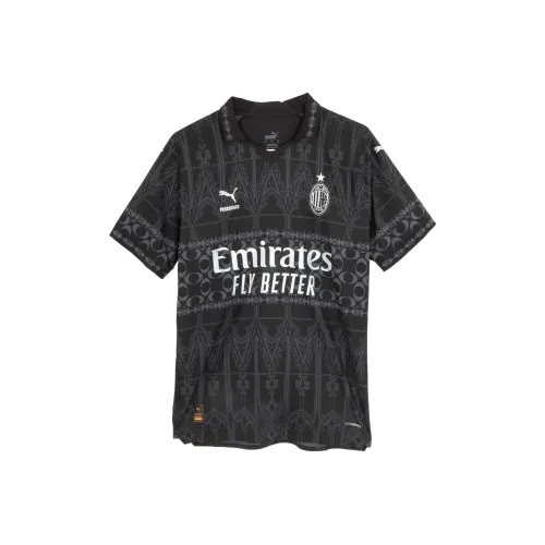 PUMA X Pleasures Ac Milan 2023/24 Dark Version Authentic Jersey Imported Version