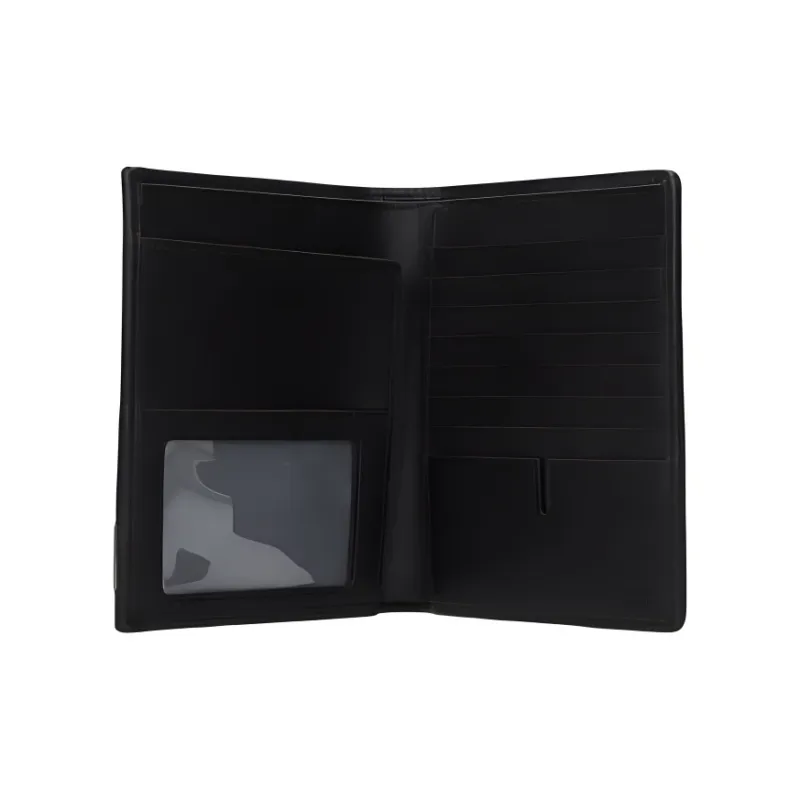 TUMI Leather With Fabric Wallet Men's Gray-2