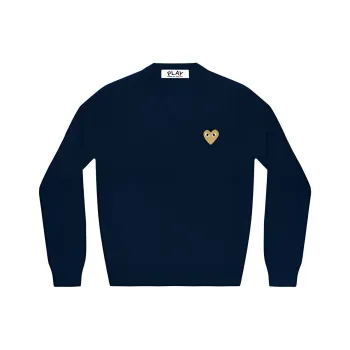 CDG Play Sweaters Women's Dark Blue