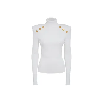 BALMAIN Button-Detailed Knitted Jumper