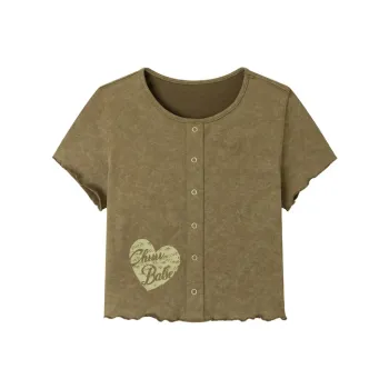 CHUU T Shirts Women's Gray Green