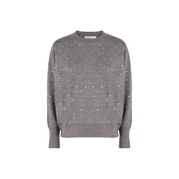 Paco Rabanne Embellished Crewneck Pullover