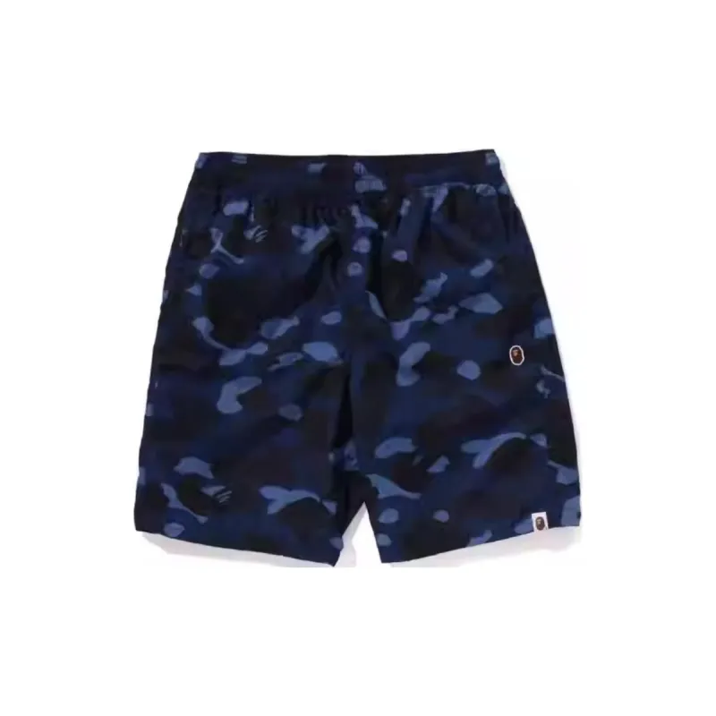 Bape Color Camo Ape Head One Point Beach Shorts-2