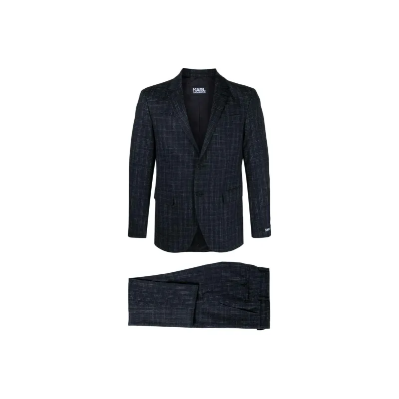 KARL LAGERFELD Clever Checked-print Suit-0