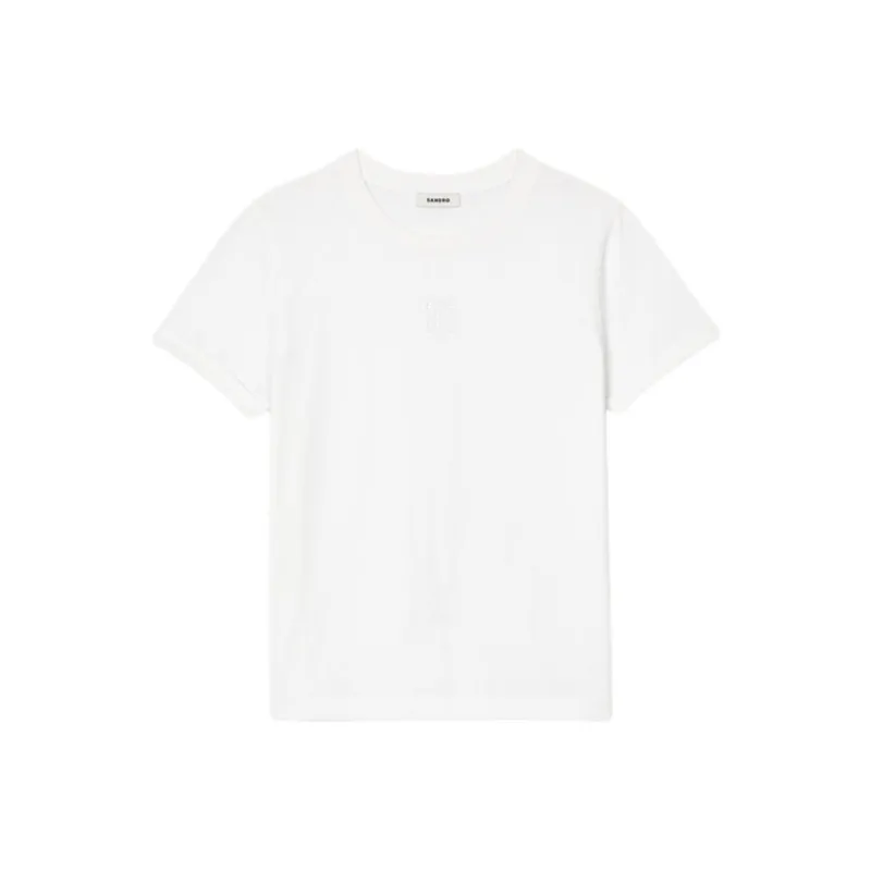 Sandro Logo embroidered T shirt-0