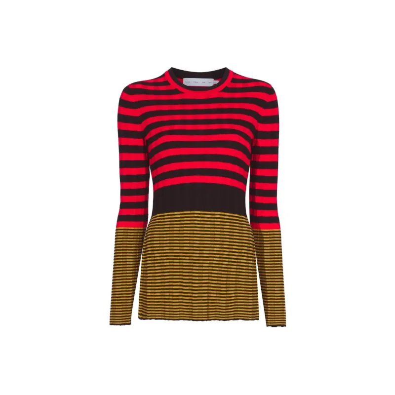 PROENZA SCHOULER Slinky Striped Long sleeve Jumper-0