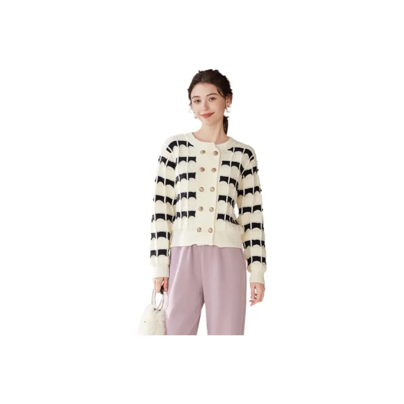 LOUISY AO Sweater Women's Ecru & Black-0