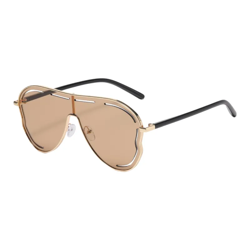 JEANSWEST Metal Irregular Shape Sunglasses Unisex-3