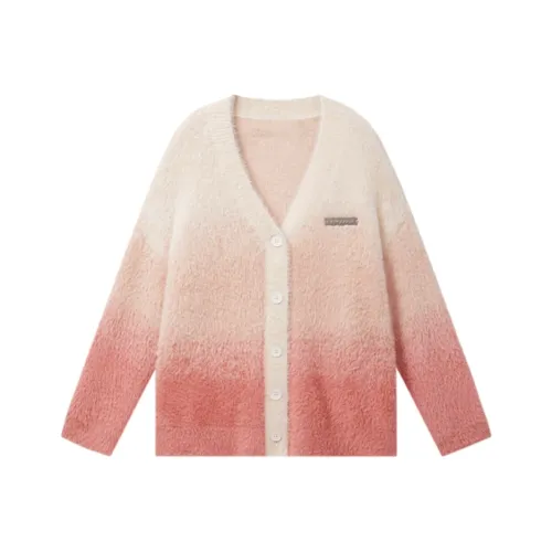 SUNSUNTOWN Sweaters Women's Gradient Pink