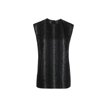 Stella McCartney Lurex Striped Crewneck Blouse