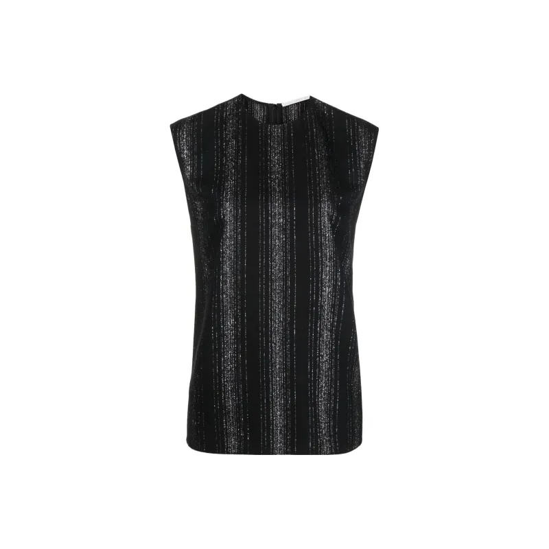 Stella McCartney Lurex Striped Sleeveless Blouse-0