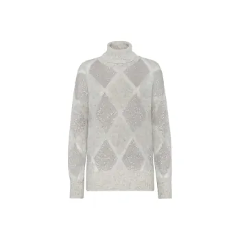 Brunello Cucinelli Sequin Embellished Roll Neck Jumper