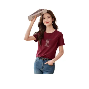 Mo Han Yi Mei T Shirt Women's Grape Red