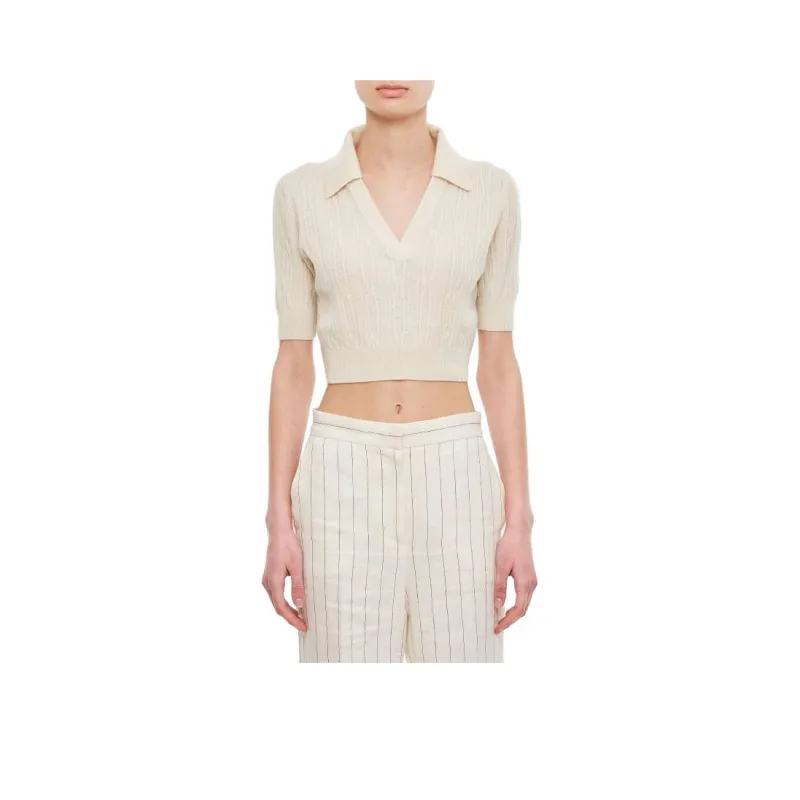 KHAITE Crop Tops Women's White-0