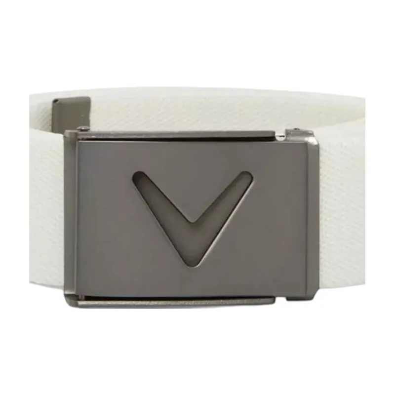 Callaway Metal Leather Belts Men's White -1