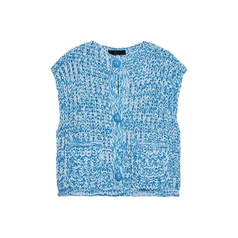 ZARA Tank Tops Women's Blue-0