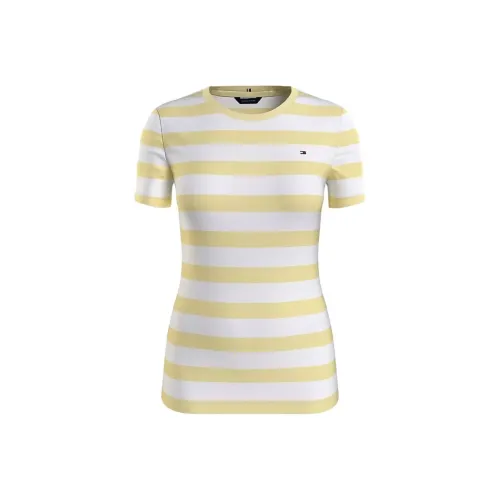 Tommy Hilfiger Favorite Crewneck Stripe T-Shirt T-Shirt Women's Yellow