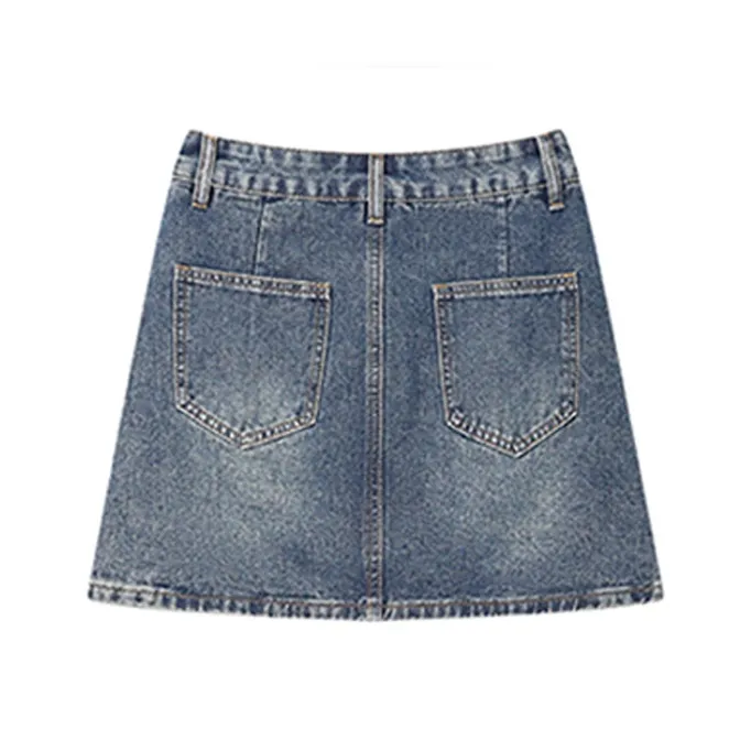 Kazakhstan Denim Short Skirts Women's-7