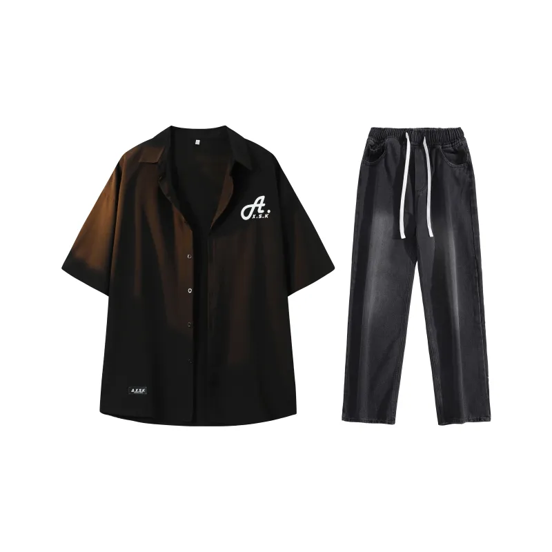 A.X.S.K Shirt Matching Set Unisex-0