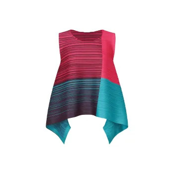 PLEATS PLEASE ISSEY MIYAKE Tank Tops Women's Pink Blue