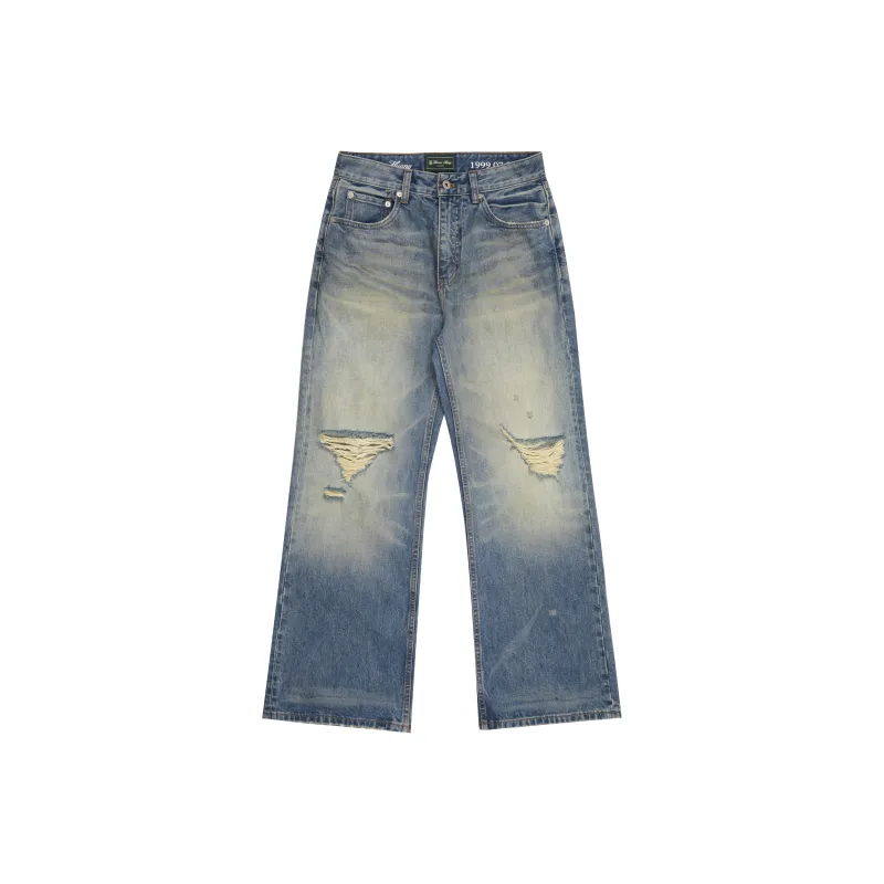 Haonanhuang Jeans Unisex Blue-0