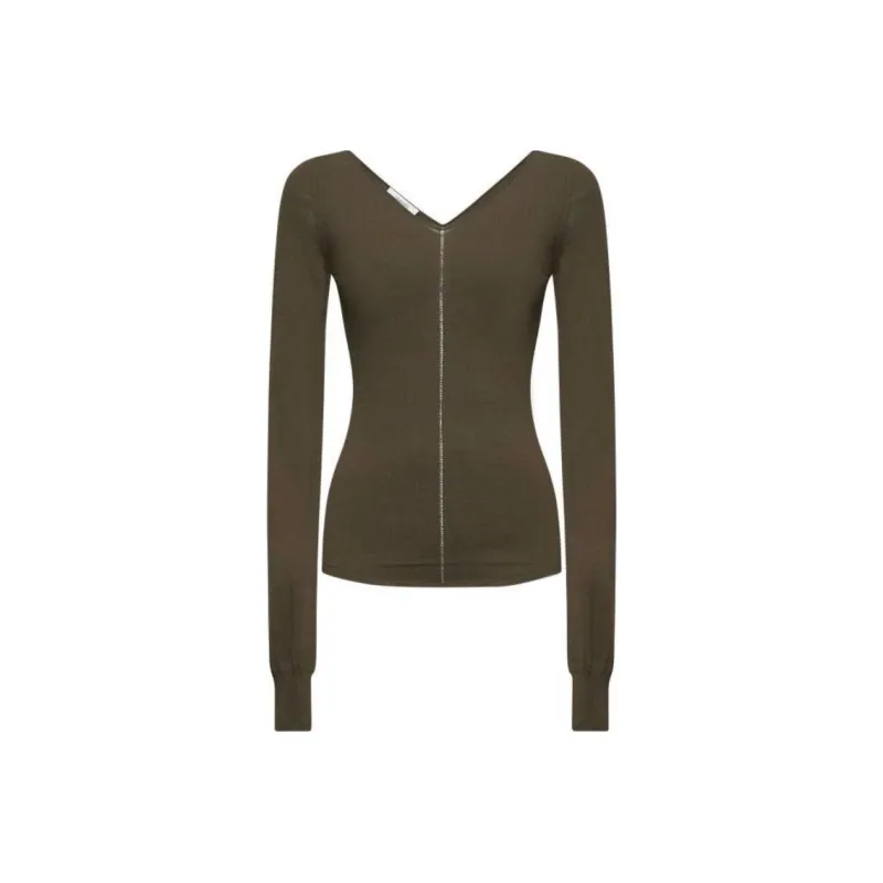 Lemaire V Neck Long Sleeve Top-0