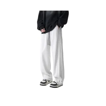 Humanism 1986 Casual Pants For Summer Unisex White Heather Gray