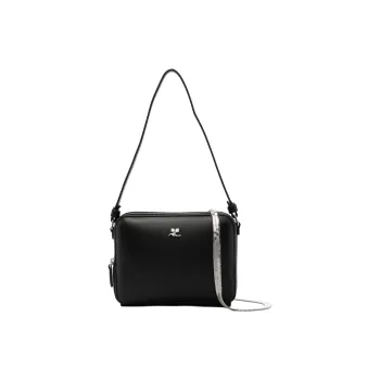 COURREGES Cloud Logo Plaque Chained Shoulder Bag