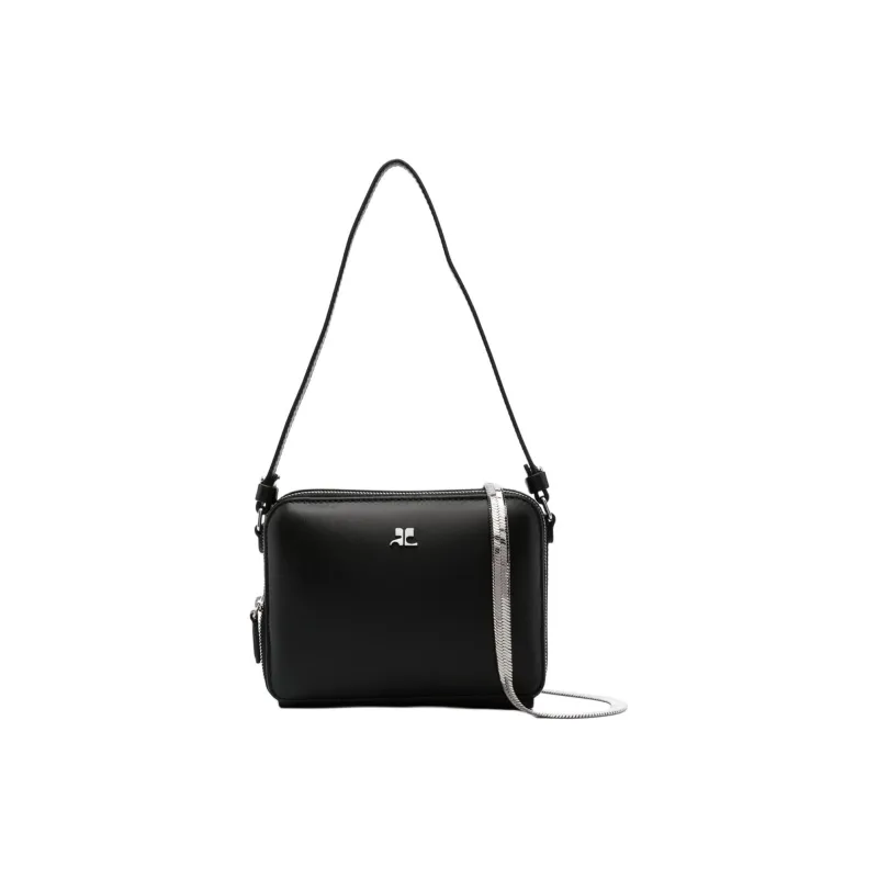 COURREGES Cloud Logo Plaque Chained Shoulder Bag-0