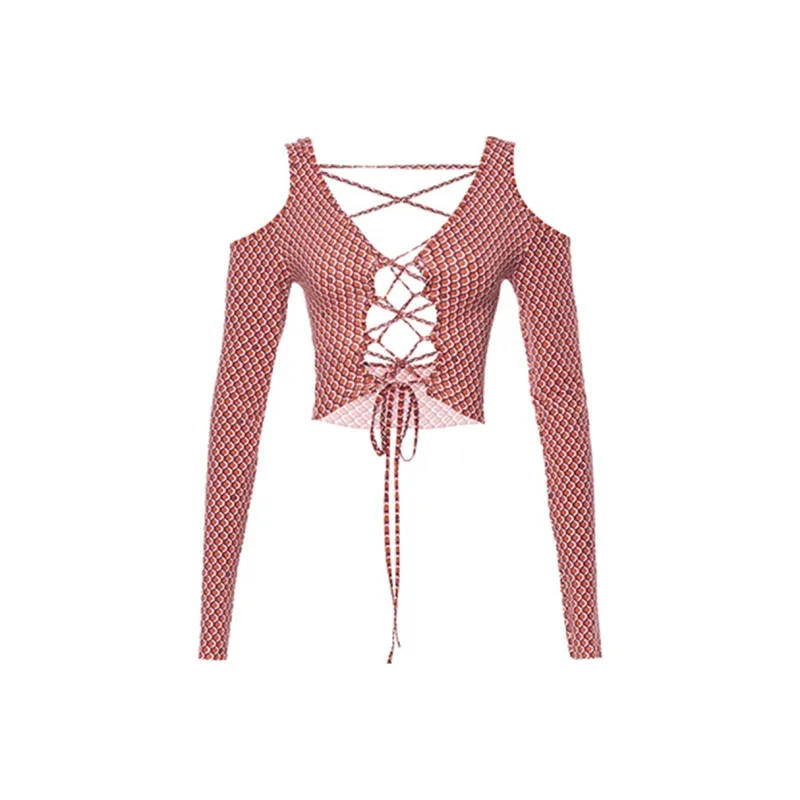 Laurence & Chico Long-Sleeved T-Shirt Women's Orange-Brown-0