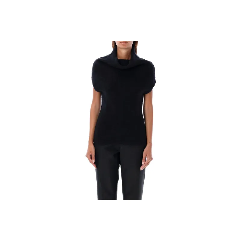 RICK OWENS Short-Sleeved Cowl Neck Jumper-0
