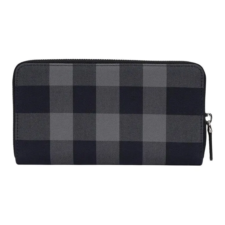 Burberry Cotton Wallet Women's Marine Blue & Gray-2
