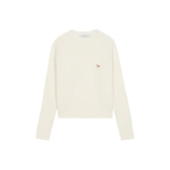 Maison Kitsune SS22 Loose Fit Sweater Women's Ecru