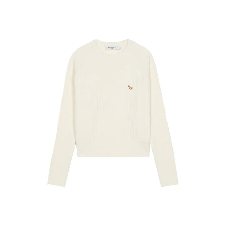 Maison Kitsune SS22 Loose Fit Sweater Women's Ecru-0
