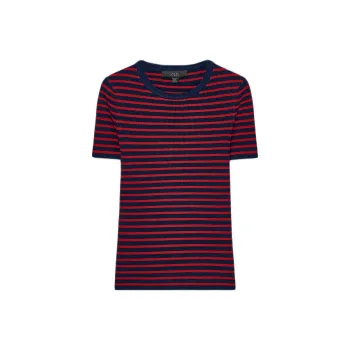 ZARA T Shirt Women's Red/Sea Blue
