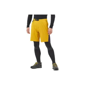 MONTBELL Casual Shorts Men's Mustard Yellow/Blue Purple