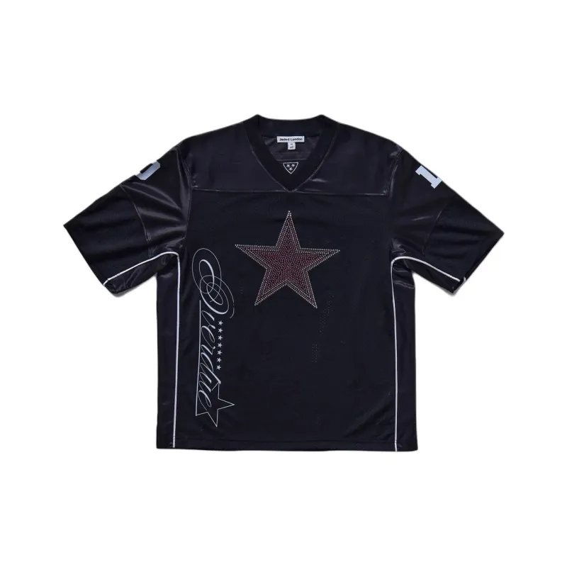 Jaded London SS24 Fantasy Store Series Team Spirit Football Jersey Soccer Jersey Unisex BLACK/Black-0